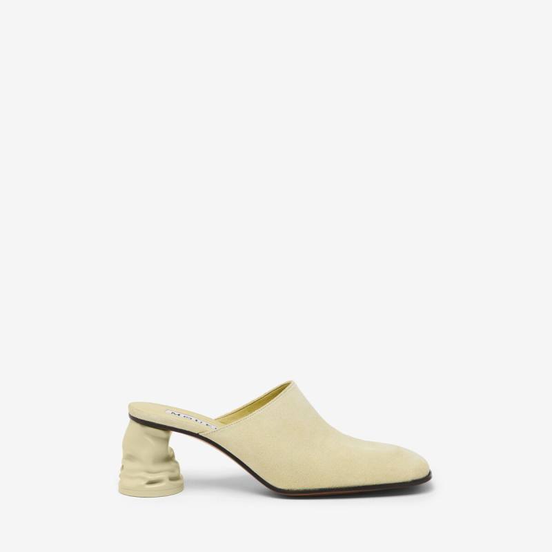Alexander McQueen Women's Yellow Crush Mule - 11 (Calf Leather)